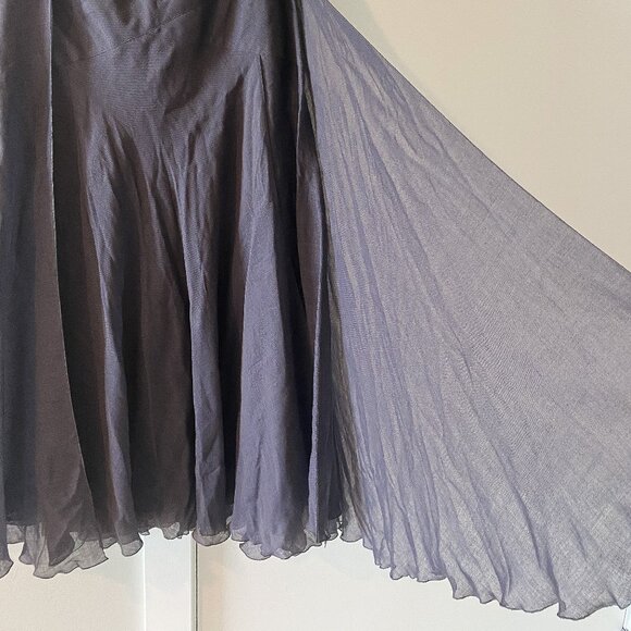 CHANEL Vintage 90s Mohair Wool Blend Maxi Skirt Size EU40/US8 Dark Fairy Grunge - Picture 6 of 15